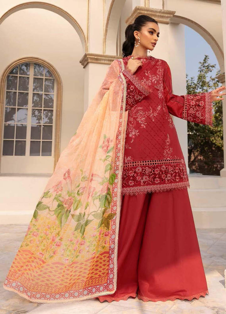 Roheenaz Embroidered Lawn Suits Unstitched 3 Piece RO22L-2 RNZ22S-01A - Summer Collection