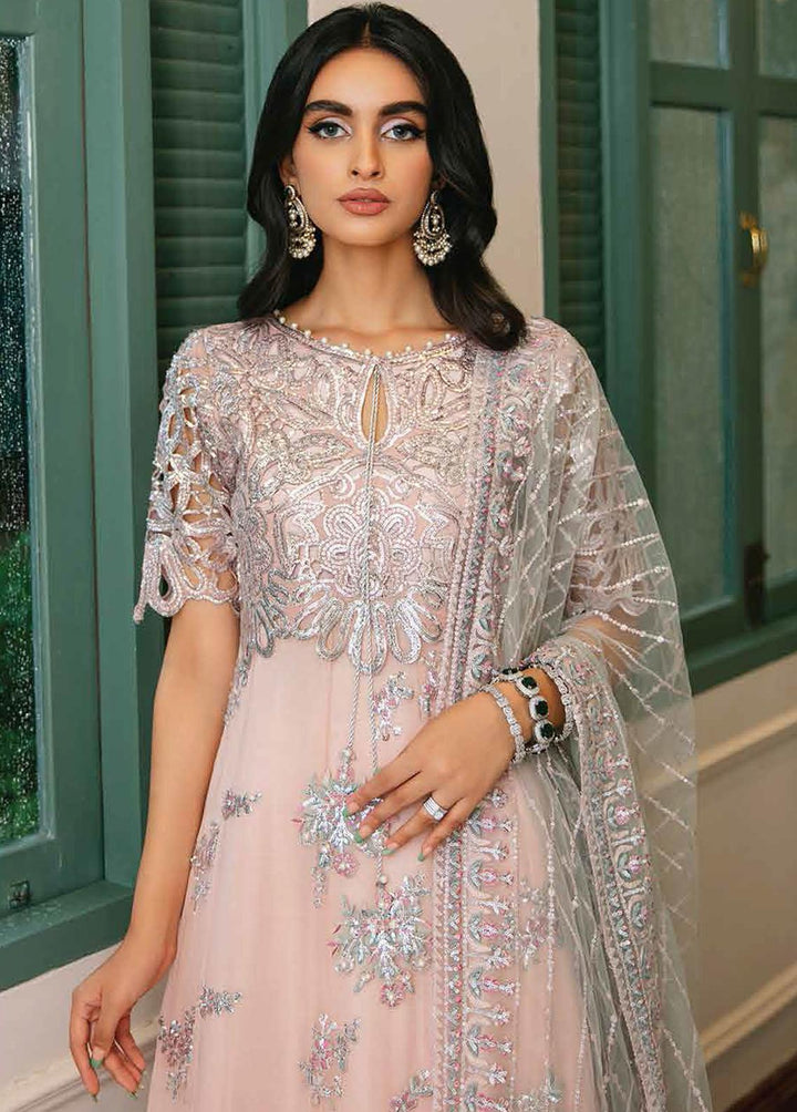 Aafreen By Roheenaz Embroidered Chiffon Suits Unstitched 4 Piece RO22KC RNZ22-03 Meher - Luxury Collection