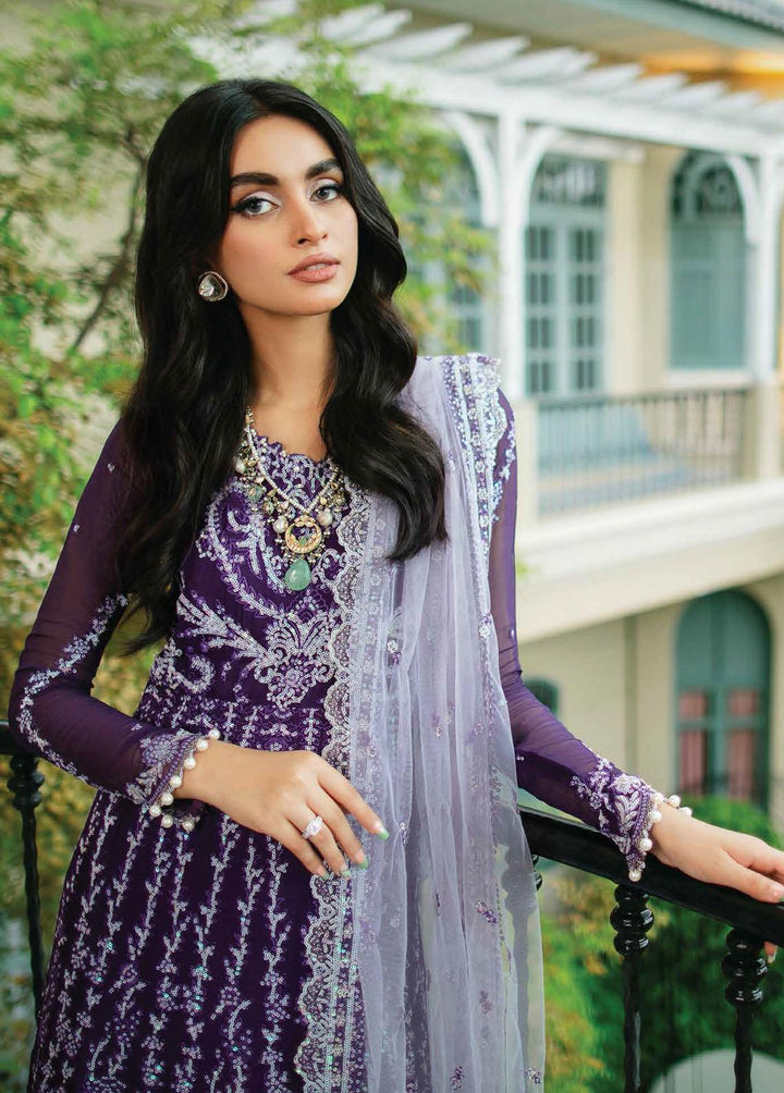 Aafreen By Roheenaz Embroidered Chiffon Suits Unstitched 4 Piece RO22KC RNZ22-08 Amaya - Luxury Collection