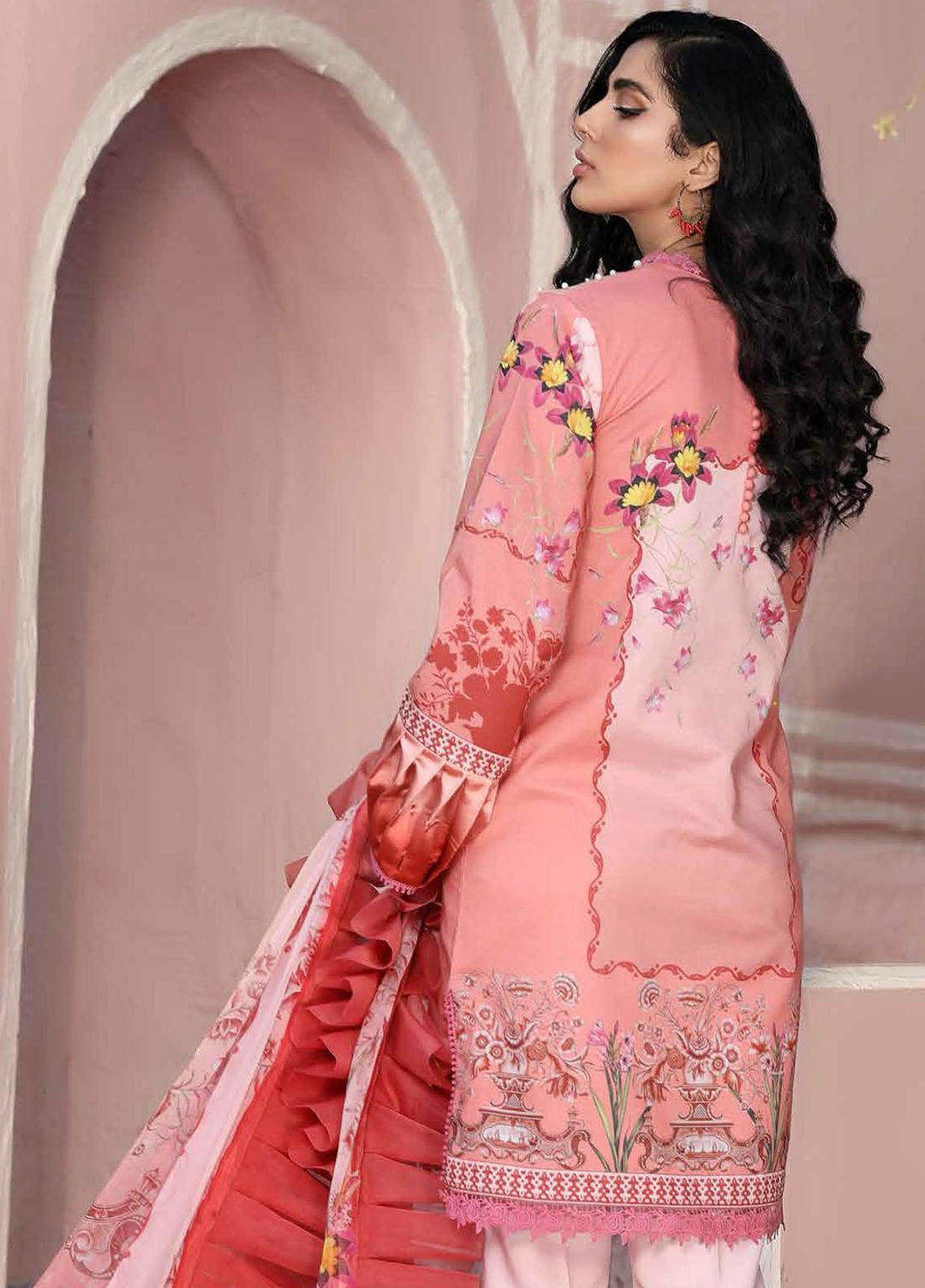 Roheenaz Embroidered Lawn Suits Unstitched 3 Piece RO21S 8B - Summer Collection
