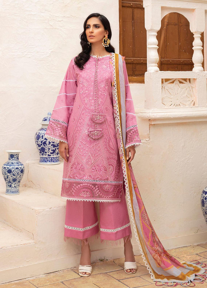 Roheenaz Embroidered Lawn Suits Unstitched 3 Piece RO22S-1 RNZ-03-B Rosette - Summer Collection