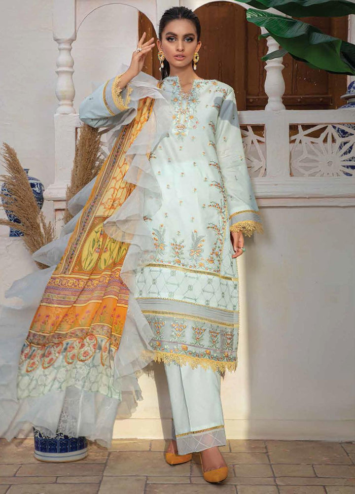 Roheenaz Embroidered Lawn Suits Unstitched 3 Piece RO22S-1 RNZ-07-A Summer Rays - Summer Collection