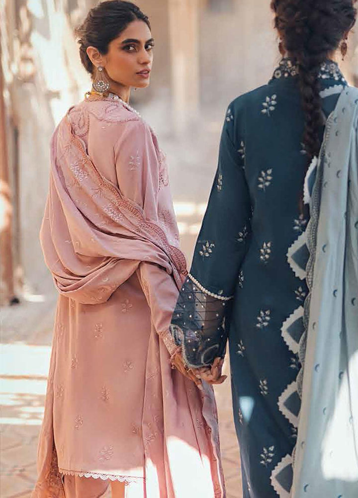 Roheenaz Embroidered Linen Suits Unstitched 3 Piece RO21WF RNW21-8B - Winter Collection