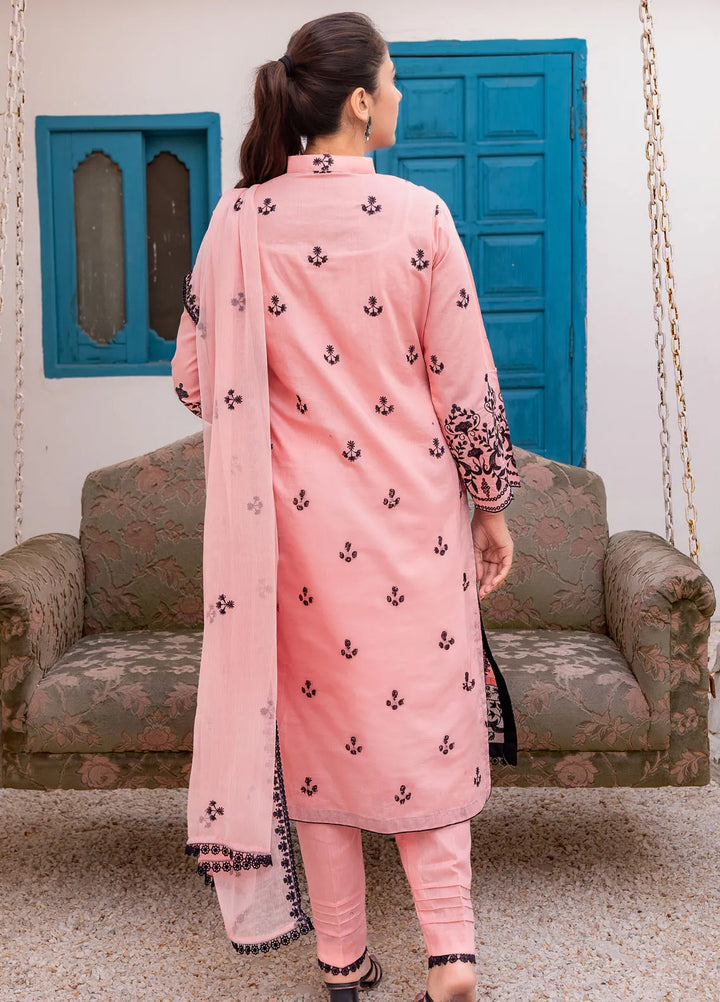 Roop Rang By Al Harir Pret Embroidered Cotton 3 Piece Suit Parisa Pink