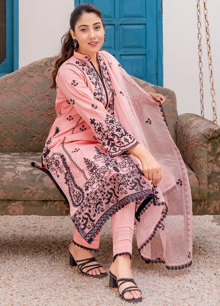 Roop Rang By Al Harir Pret Embroidered Cotton 3 Piece Suit Parisa Pink
