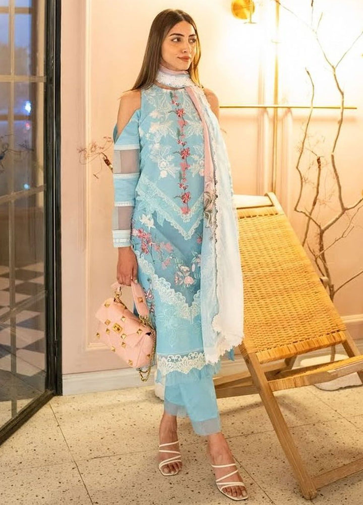 Rosemary And Ruffles By Asifa And Nabeel Embroidered Lawn Suit Unstitched 3 Piece AN24R RRL-01 Utopia - Luxury Summer Collection