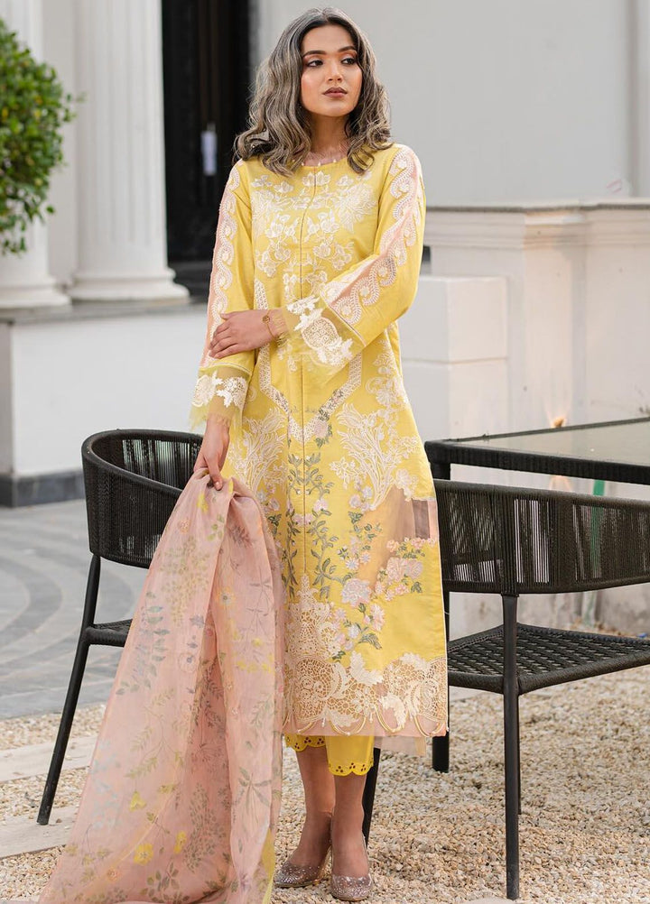 Rosemary And Ruffles By Asifa And Nabeel Embroidered Lawn Suit Unstitched 3 Piece AN24R RRL-08 Essence - Luxury Summer Collection