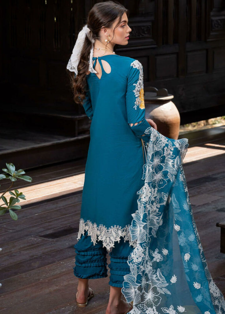 Rosemary And Ruffles By Asifa And Nabeel Embroidered Lawn Suit Unstitched 3 Piece AN24R RRL-11 Flora - Luxury Summer Collection