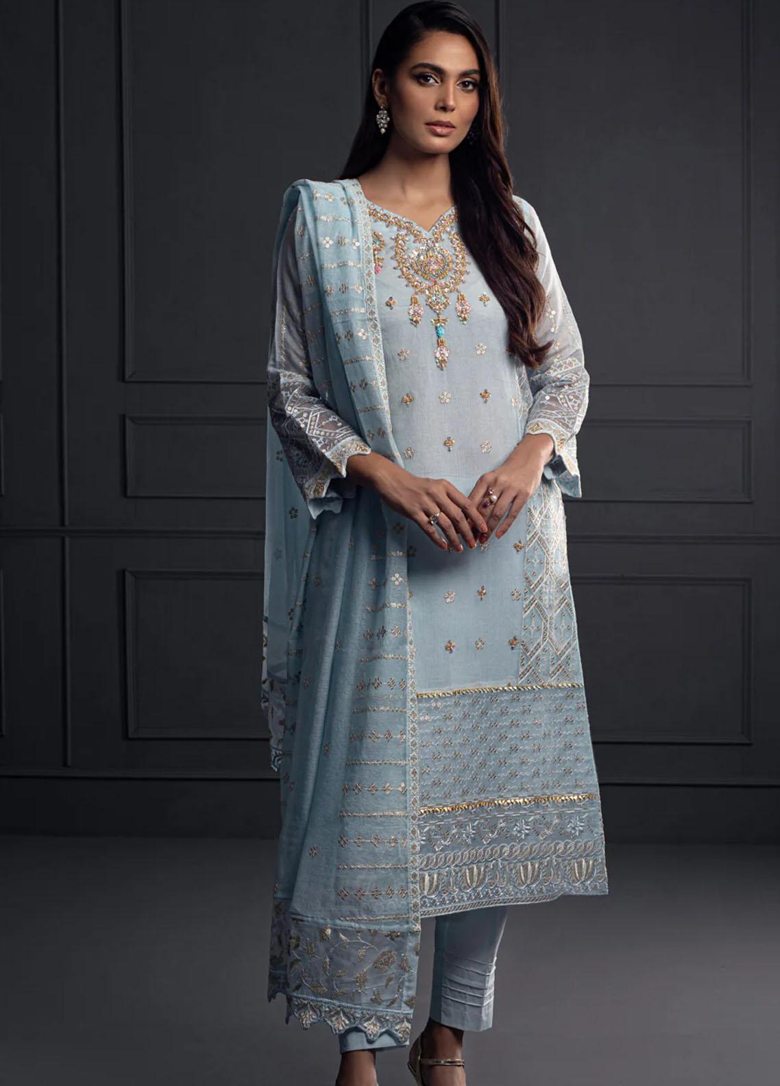 Shamooz Pret Embroidered Cotton Net 3 Piece Suit SE-009 Tribal