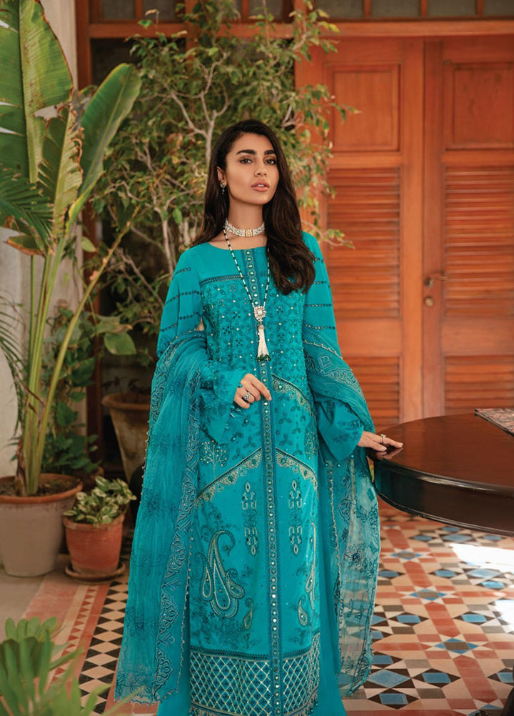 Rouche Embroidered Chikankari Suits Unstitched 3 Piece RCH21CH D-01 - Winter Collection