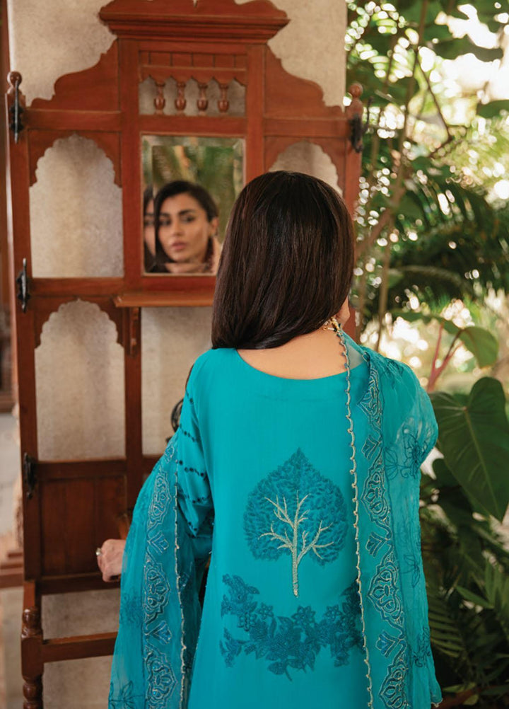 Rouche Embroidered Chikankari Suits Unstitched 3 Piece RCH21CH D-01 - Winter Collection