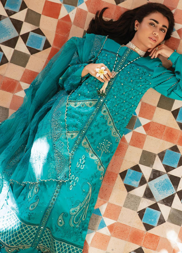 Rouche Embroidered Chikankari Suits Unstitched 3 Piece RCH21CH D-01 - Winter Collection