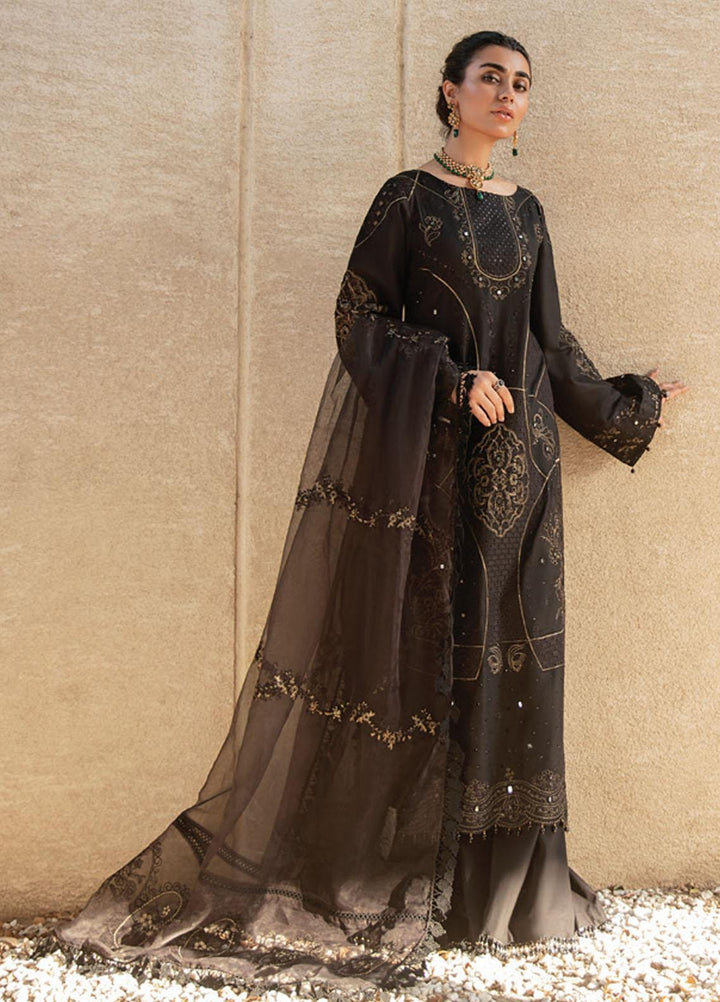 Rouche Embroidered Chikankari Suits Unstitched 3 Piece RCH21CH D-03 - Winter Collection