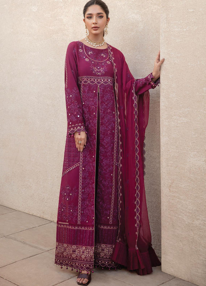 Rouche Embroidered Chikankari Suits Unstitched 3 Piece RCH21CH D-04 - Winter Collection