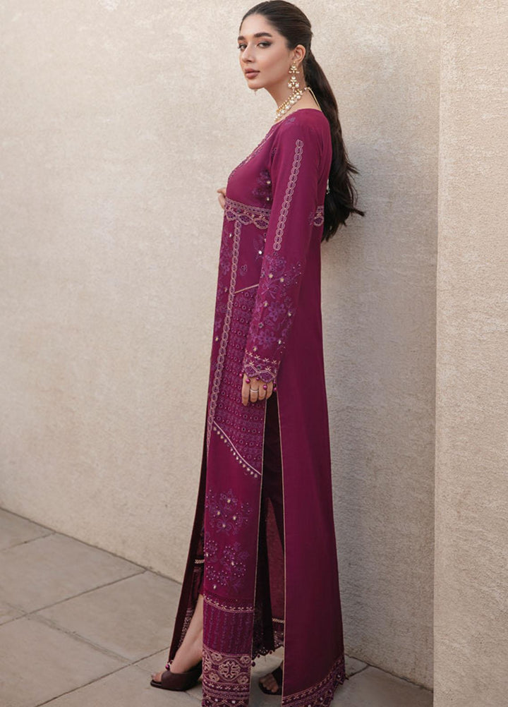 Rouche Embroidered Chikankari Suits Unstitched 3 Piece RCH21CH D-04 - Winter Collection