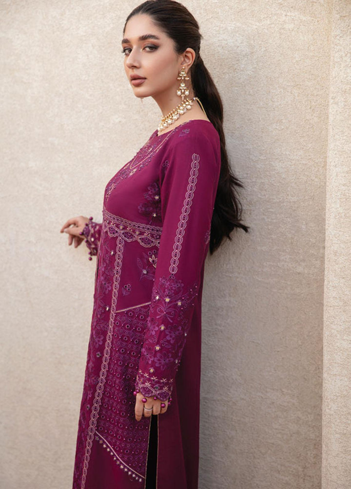 Rouche Embroidered Chikankari Suits Unstitched 3 Piece RCH21CH D-04 - Winter Collection