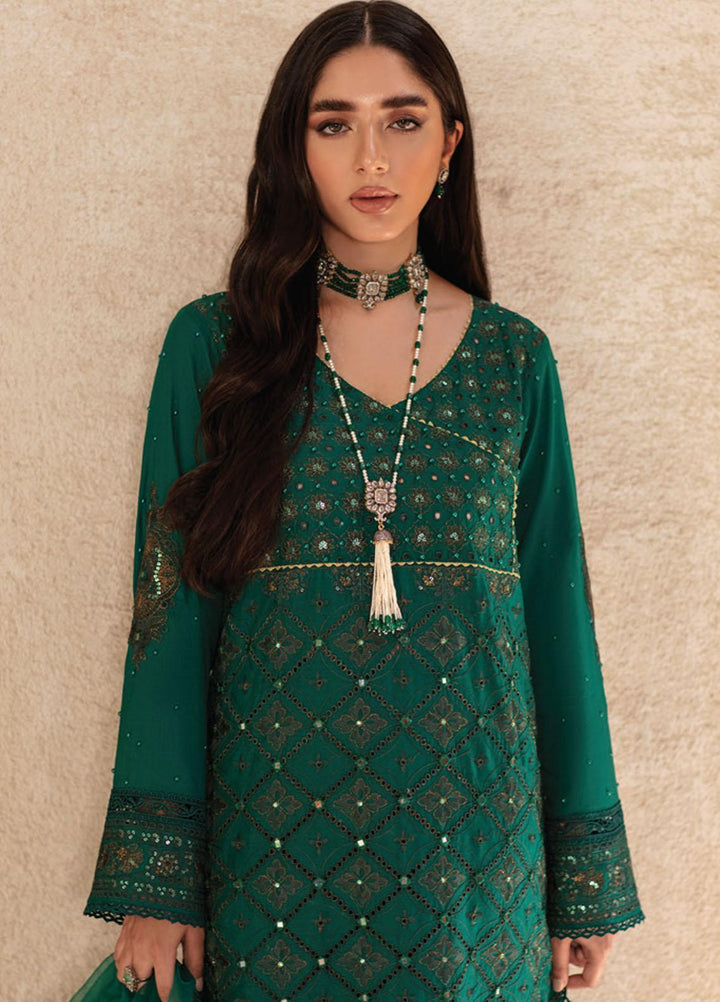 Rouche Embroidered Chikankari Suits Unstitched 3 Piece RCH21CH D-06 - Winter Collection