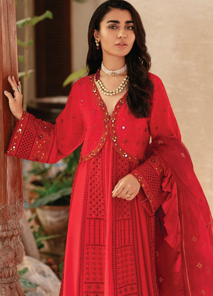 Rouche Embroidered Chikankari Suits Unstitched 3 Piece RCH21CH D-07 - Winter Collection