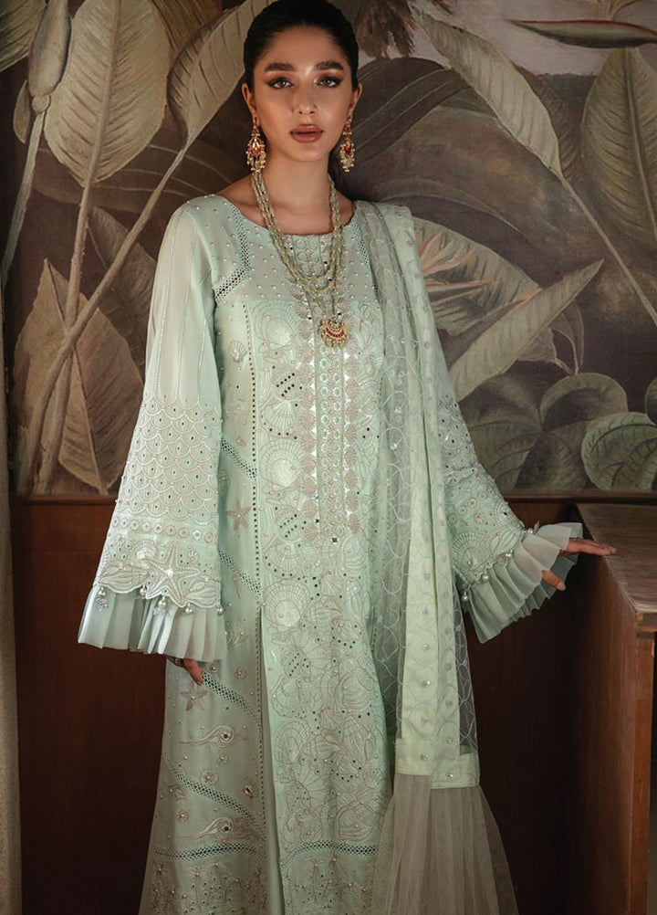 Rouche Embroidered Chikankari Suits Unstitched 3 Piece RCH21CH D-10 - Winter Collection