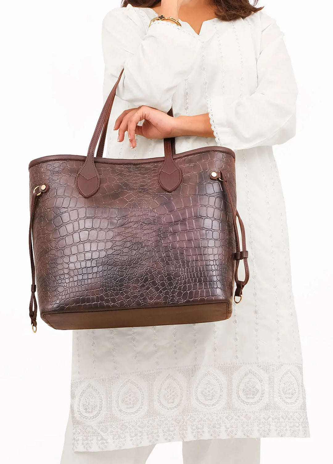 RTW Creation Crocodile NeverFull Tote Bag NFT-04