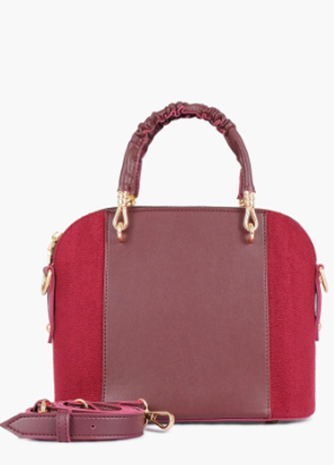 RTW Creation Hand Bag Seb-01 Burgundy Suede Small Evening Bag - Women Hand Bags