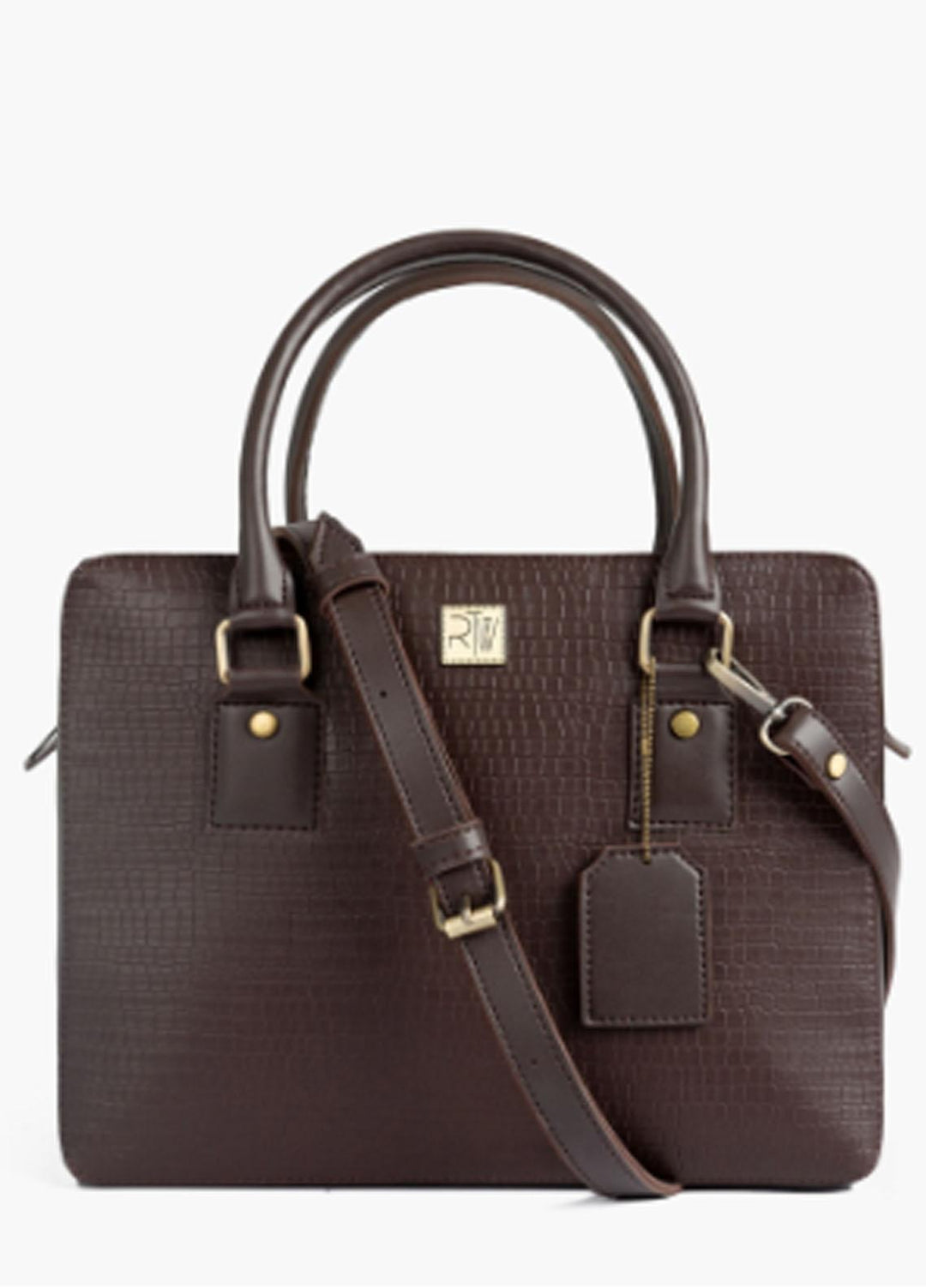 RTW Creation Hand Bag Mdb-07 Dark Brown Mini Duffle Bag - Women Hand Bags