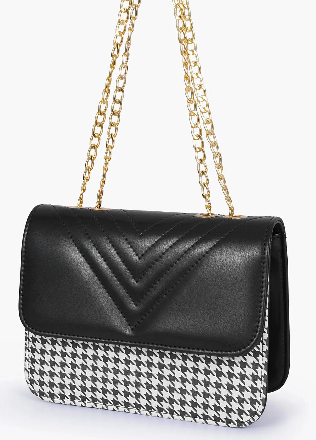 RTW Creation Houndstooth Chain Cross Body Bag HCC-01