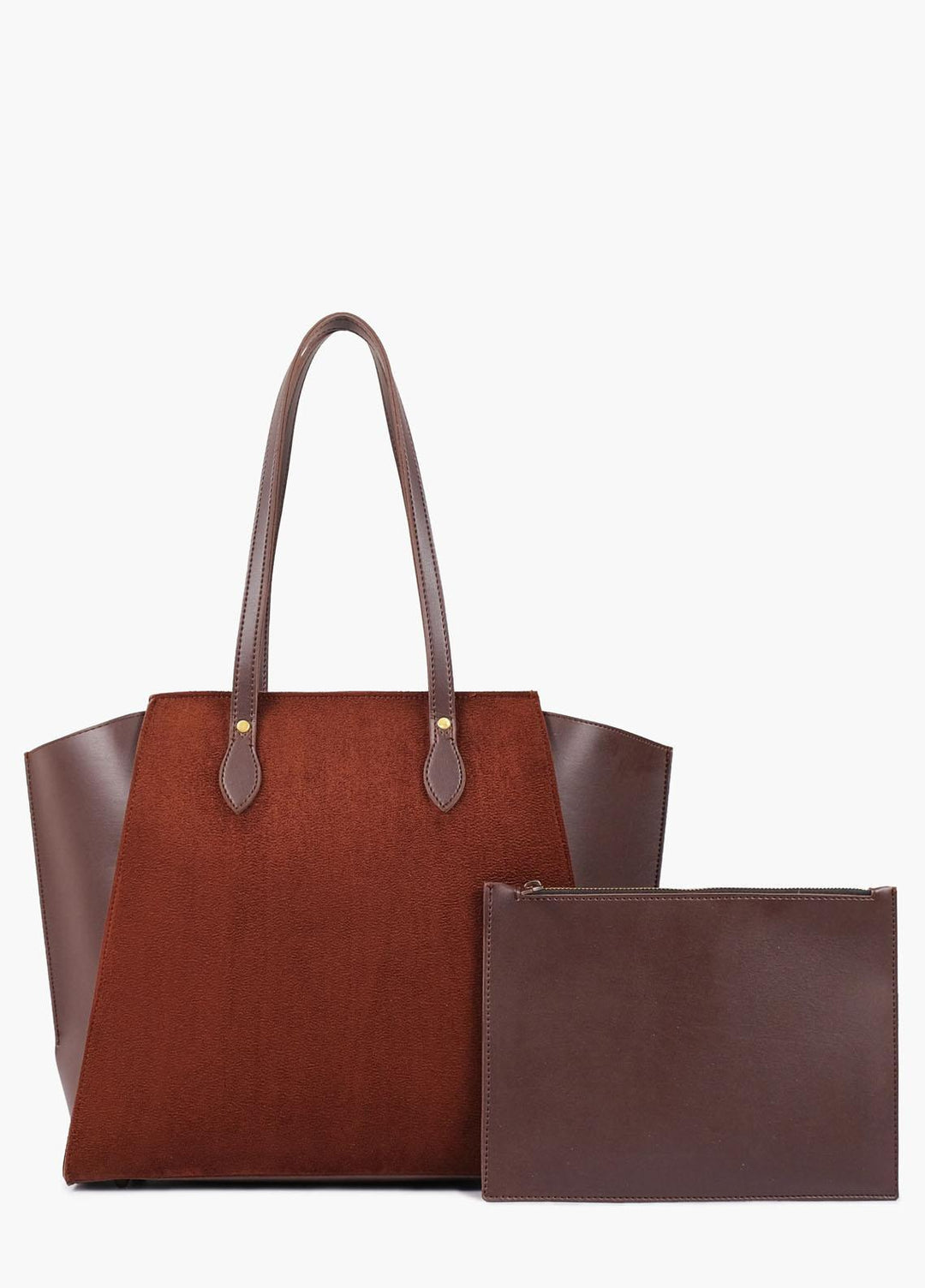 RTW Creation Tote Bag Cktt-02 Dark Brown Suede Classic Tote Bag - Women Totes Bags