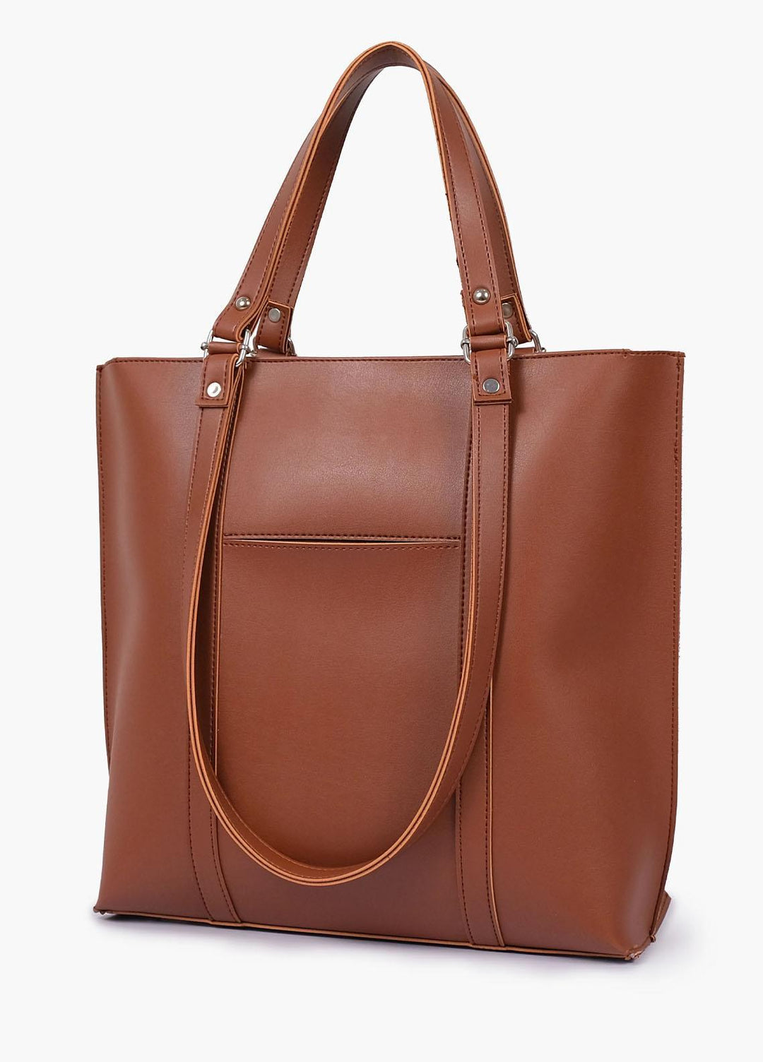 RTW Creation Tote Bag Tbh-05 Brown Double-Handle Tote Bag - Women Totes Bags