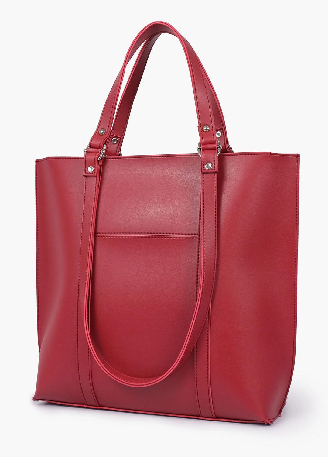 RTW Creation Tote Bag Tbh-04 Maroon Double-Handle Tote Bag - Women Totes Bags