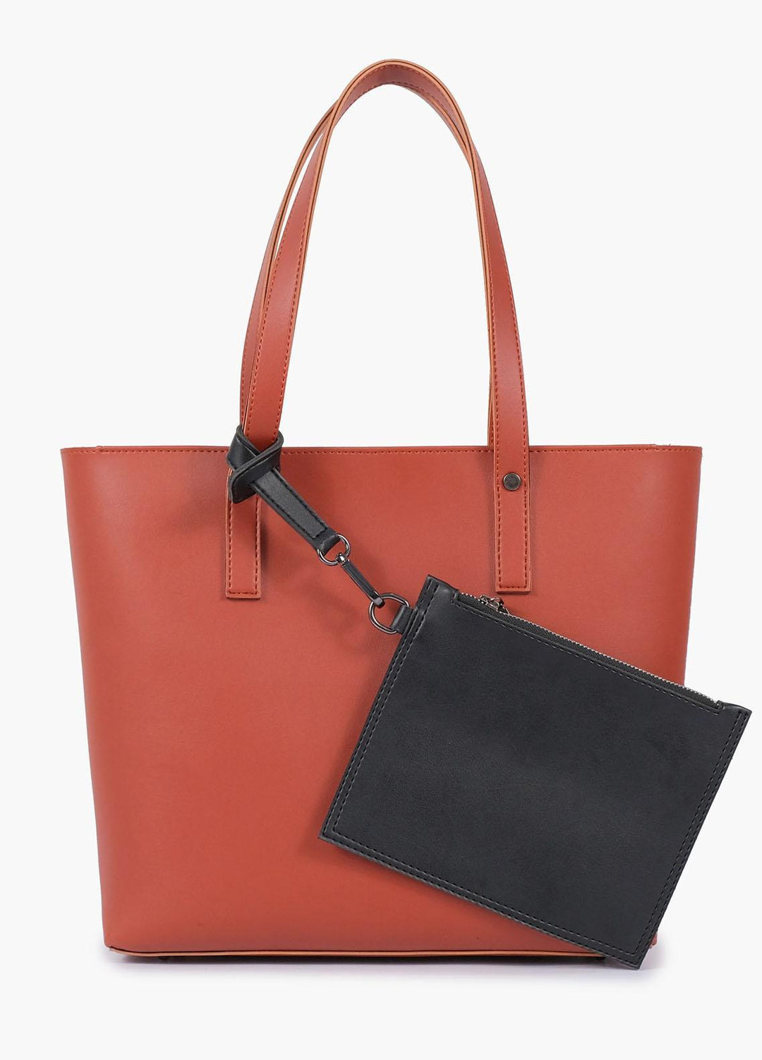RTW Creation Tote Bag Ftn-03 Rust Tote Bag With Detachable Pouch - Women Totes Bags