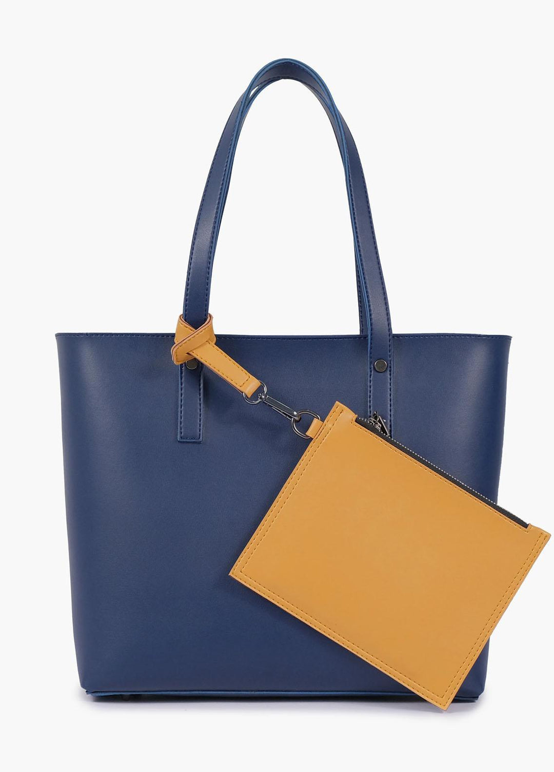 RTW Creation Tote Bag Ftn-02 Blue Tote Bag With Detachable Pouch - Women Totes Bags