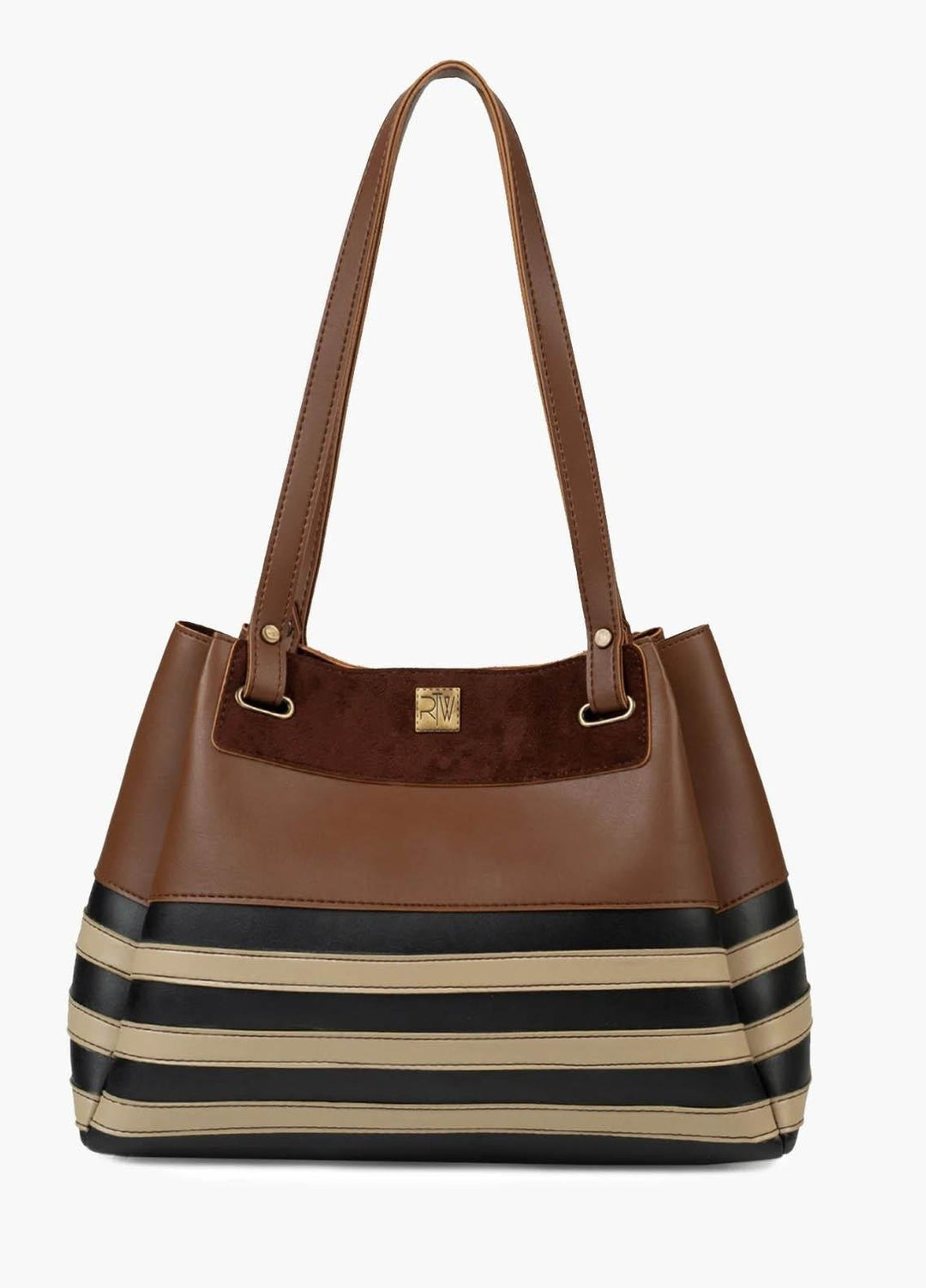 RTW Creation Tote Bag Dst-05 Brown And White Zebra Tote Bag - Women Totes Bags
