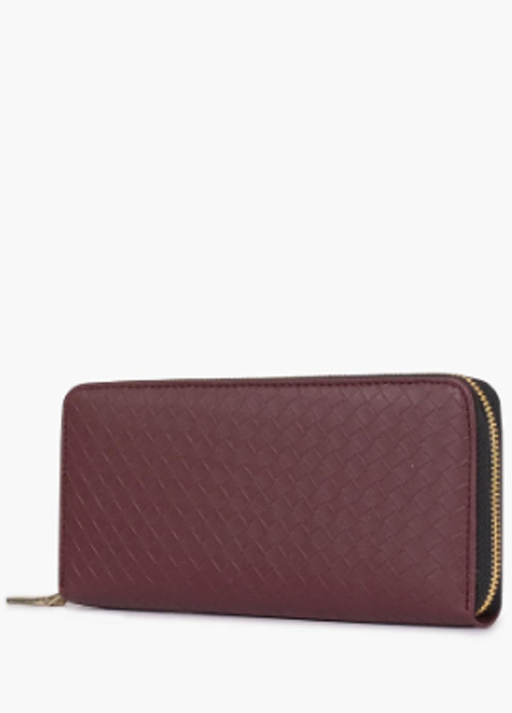 RTW Creation    Wallet RTW23WW WLT-03 Burgundy Weave Pattern Wallet - Women Wallet Collection