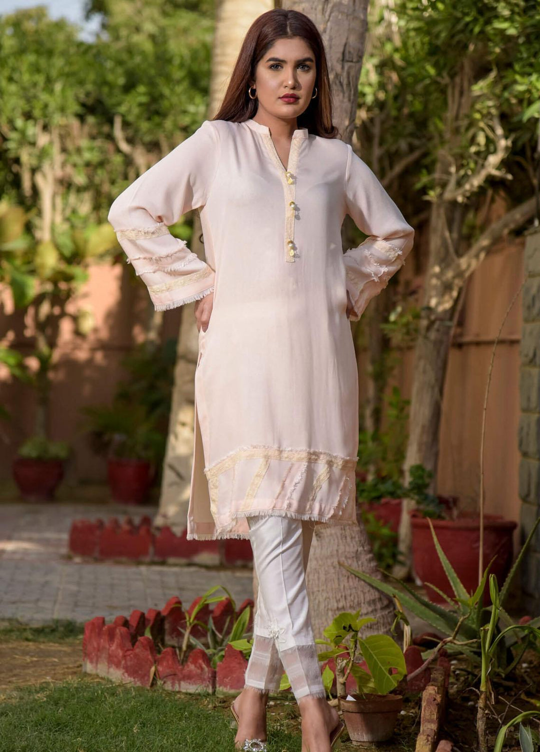 Rubys Couture Casual Pret Crepe 2 Piece Suit Summer Deffodils
