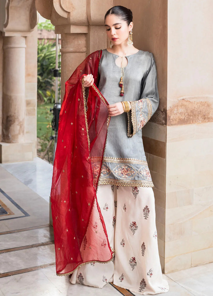 Ruhani by Muraad Embroidered Raw Silk Suit Unstitched 3 Piece MU24R Nura - Formal Collection