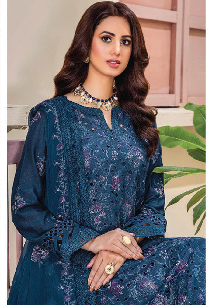 Rumli By Humdum Embroidered Karandi Suits Unstitched 3 Piece HD23RM D-01 - Formal Collection