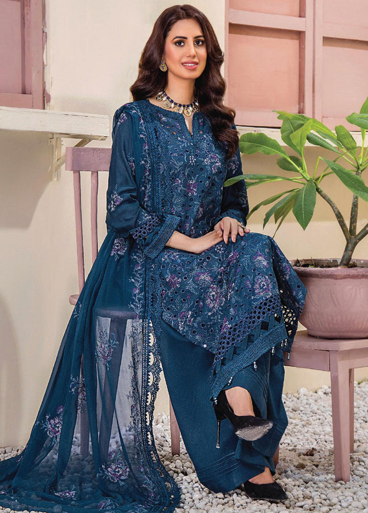 Rumli By Humdum Embroidered Karandi Suits Unstitched 3 Piece HD23RM D-01 - Formal Collection