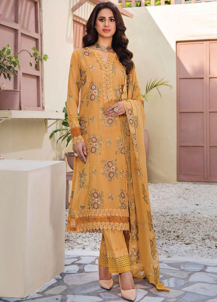 Rumli By Humdum Embroidered Karandi Suits Unstitched 3 Piece HD23RM D-02 - Formal Collection