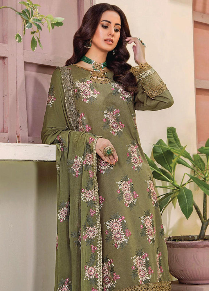 Rumli By Humdum Embroidered Karandi Suits Unstitched 3 Piece HD23RM D-05 - Formal Collection