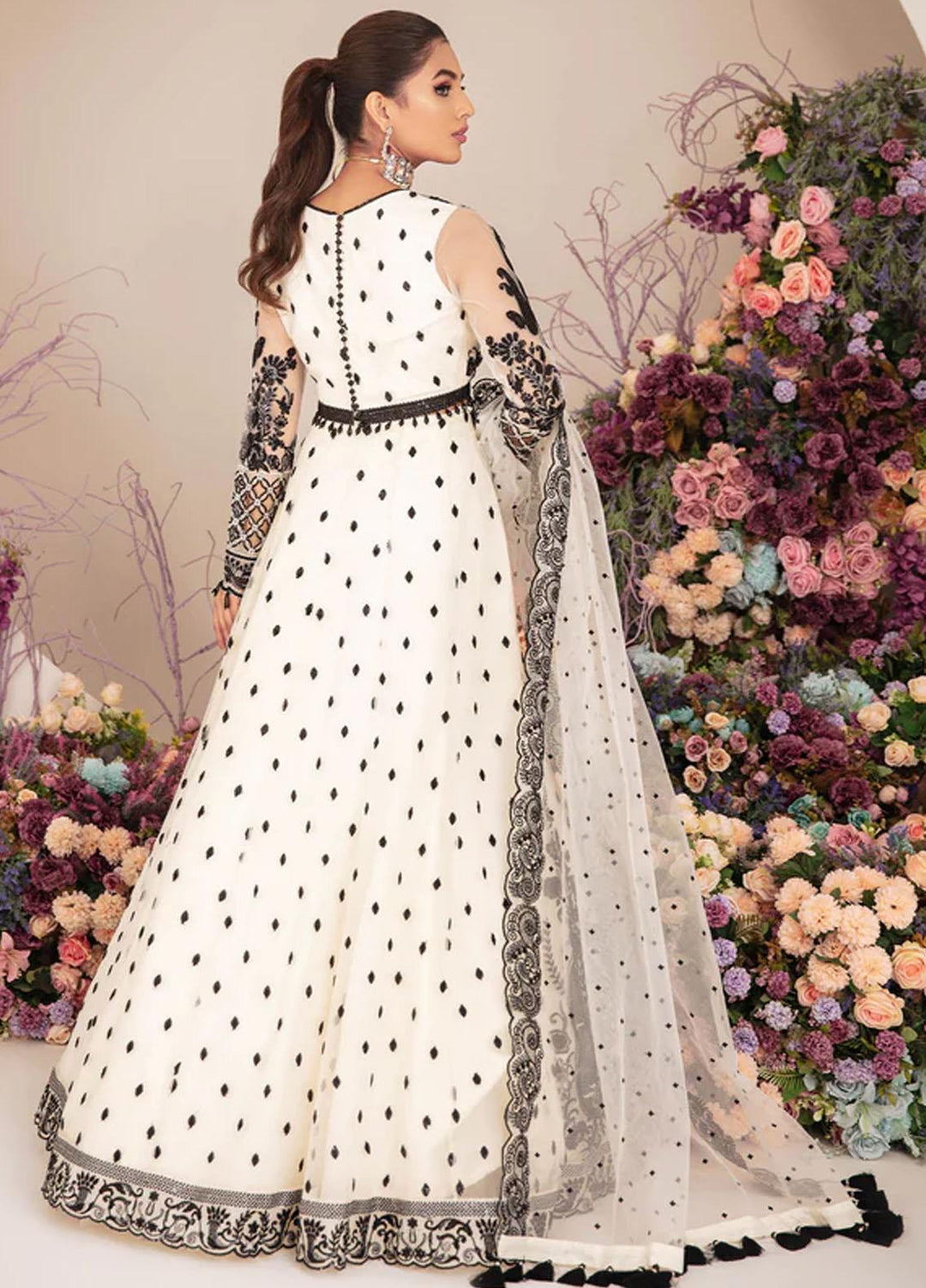 Fleur By Serene Premium Embroidered Net Suits Unstitched 3 Piece SP22F S-1067 MOON FLOWER - Spring / Summer Collection