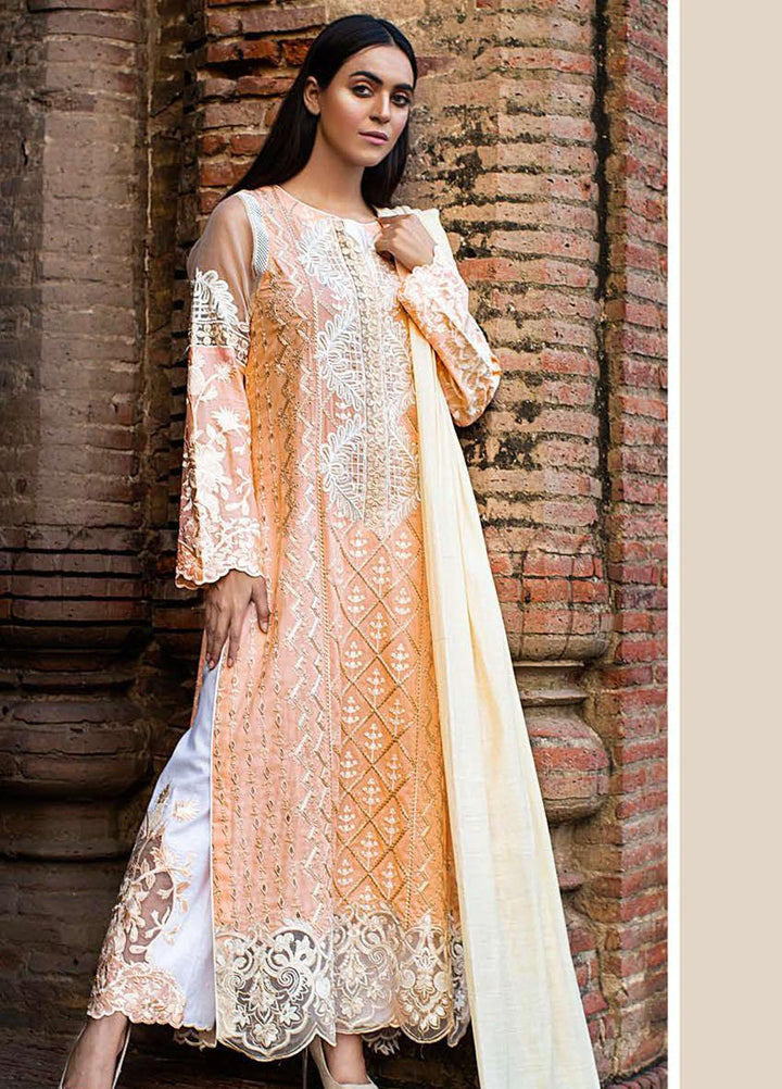 Saanjh By Zunuj Embroidered Lawn Suits Unstitched 3 Piece ZJ23S D-01 - Summer Collection