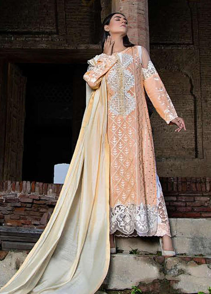Saanjh By Zunuj Embroidered Lawn Suits Unstitched 3 Piece ZJ23S D-01 - Summer Collection