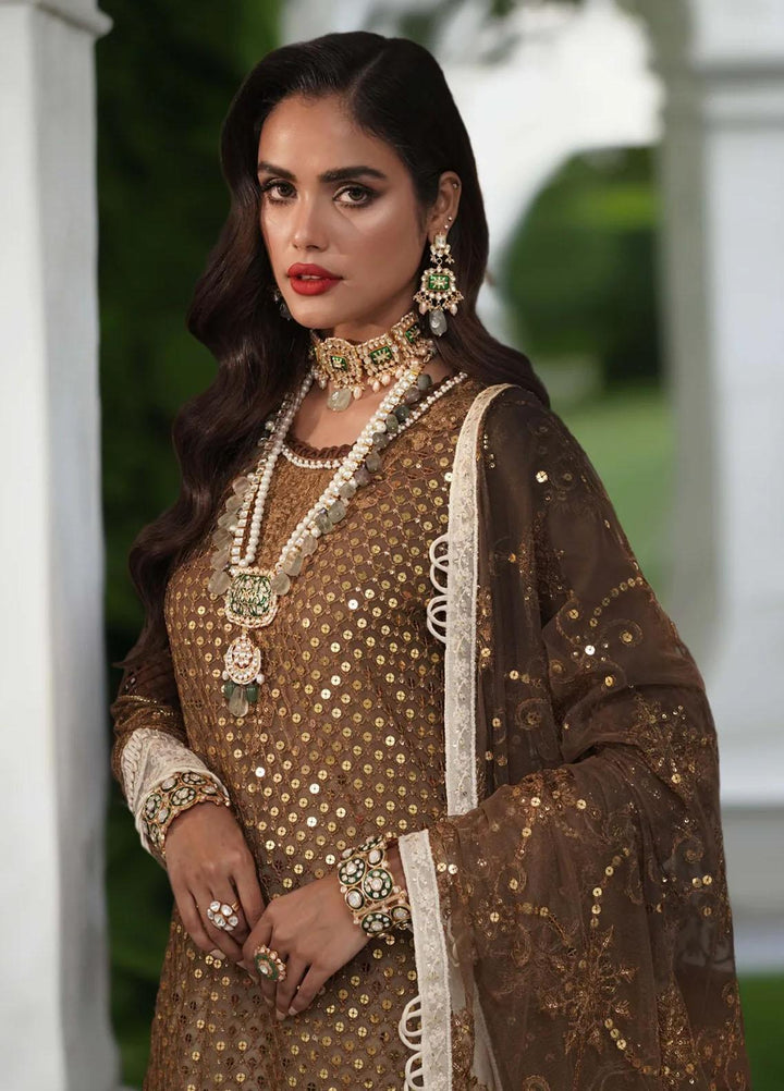 Sable Vogue Embroidered Net Suits Unstitched 4 Piece SV23FU FC-03-23 - Festive Collection