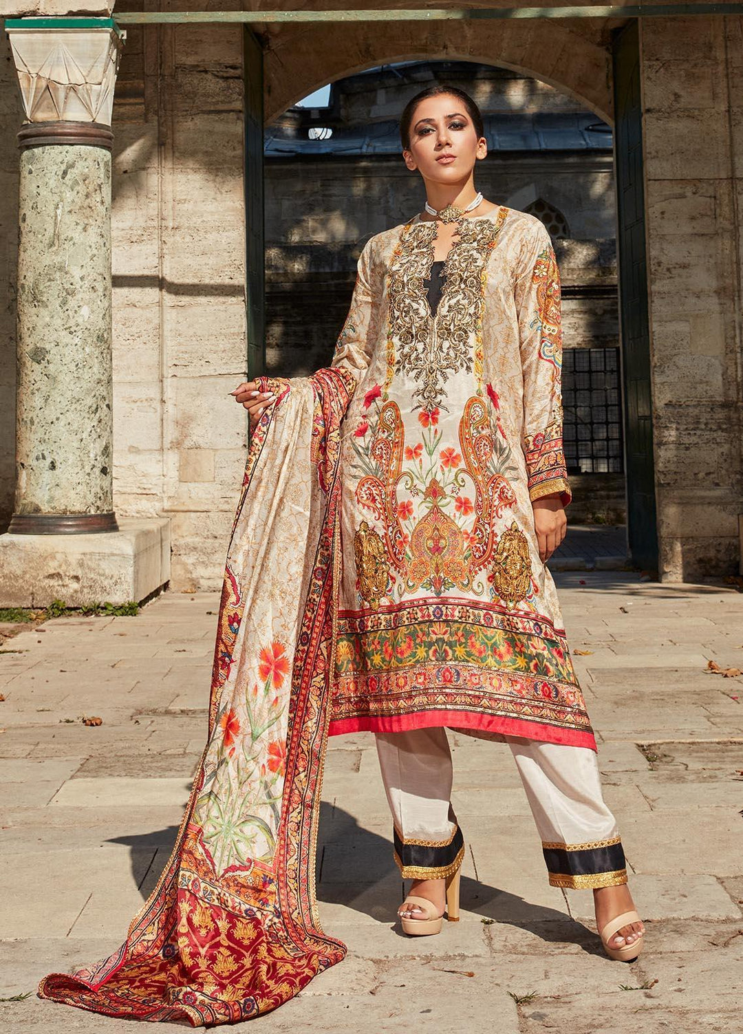 Sable Vogue Pret  Silk 3 Piece Dress SV22NF SRS-02