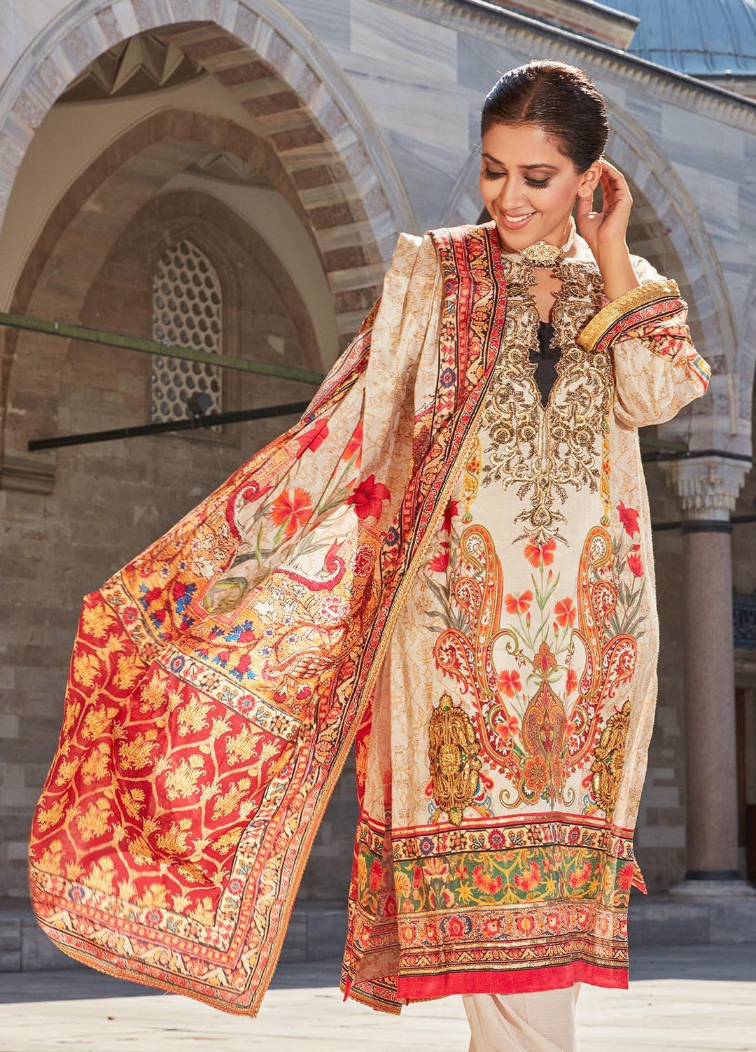 Sable Vogue Pret  Silk 3 Piece Dress SV22NF SRS-02