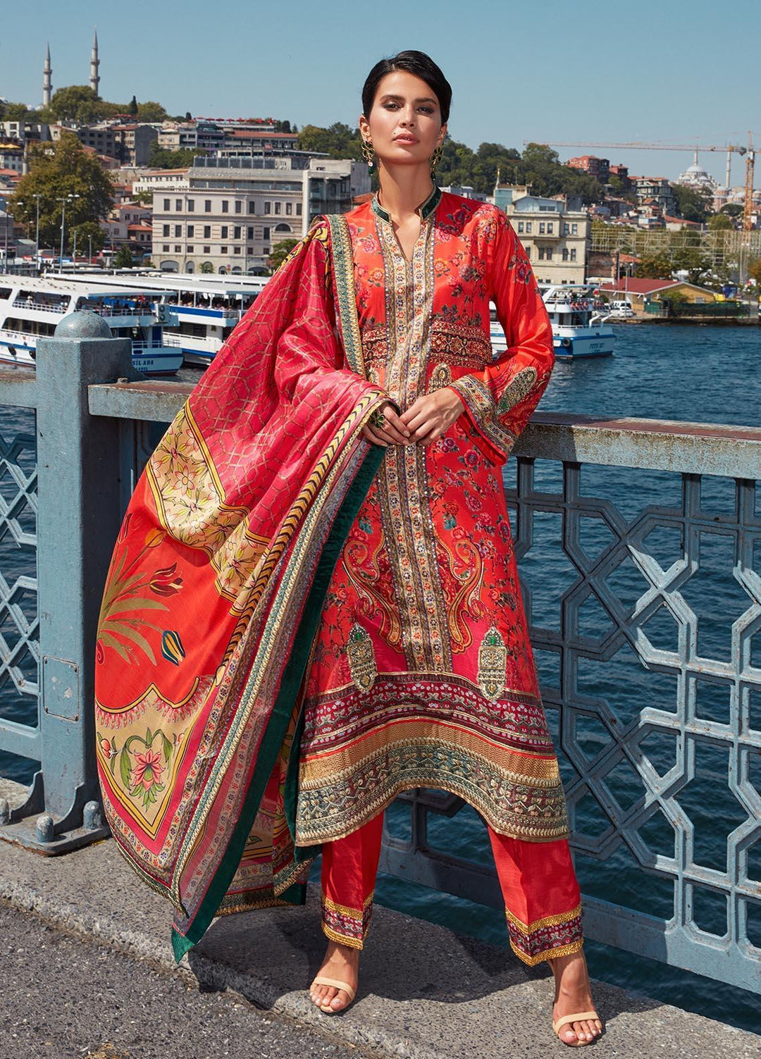 Sable Vogue Pret  Silk 3 Piece Dress SV22NF SRS-03