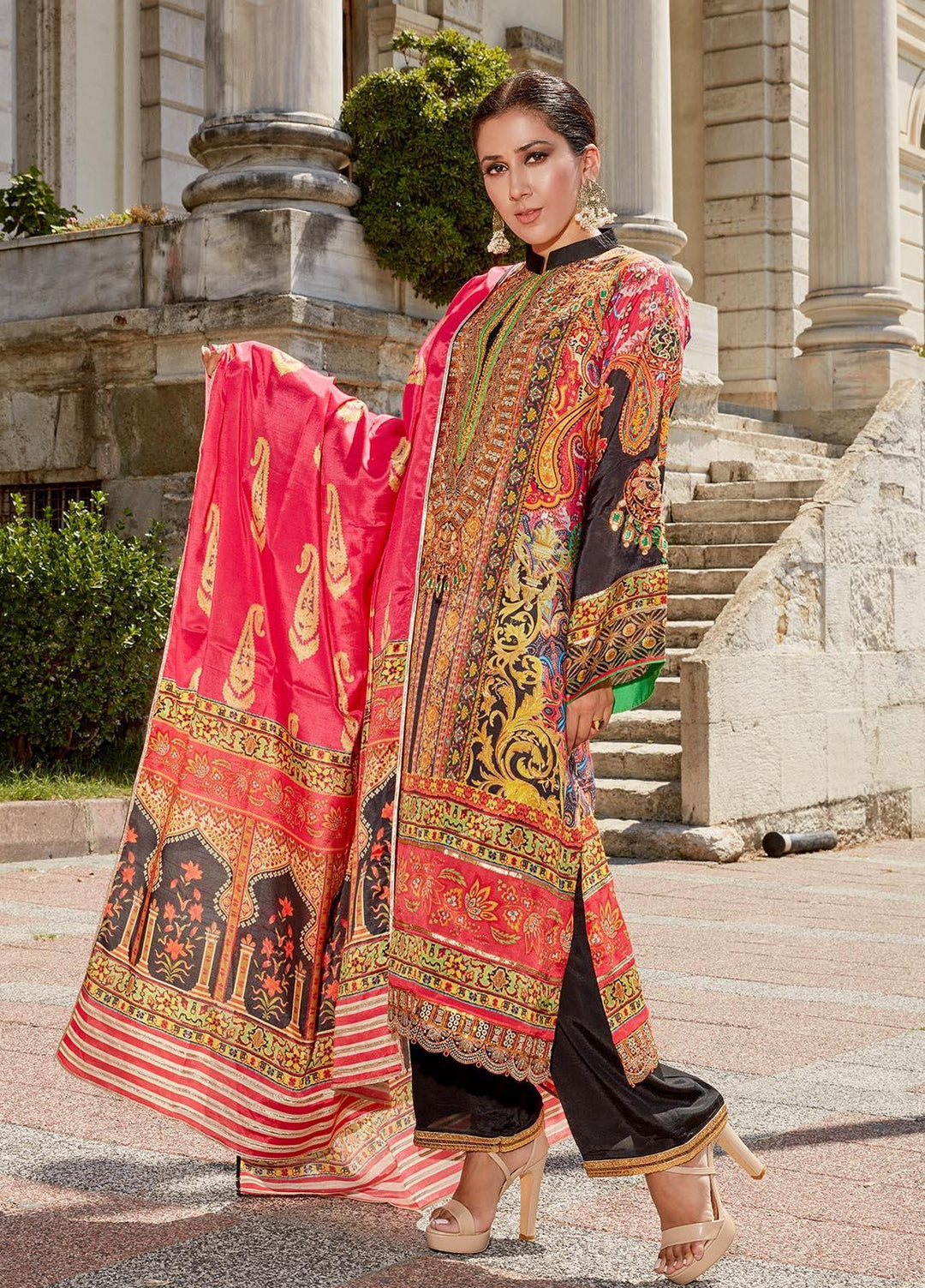 Sable Vogue Pret  Silk 3 Piece Dress SV22NF SRS-06