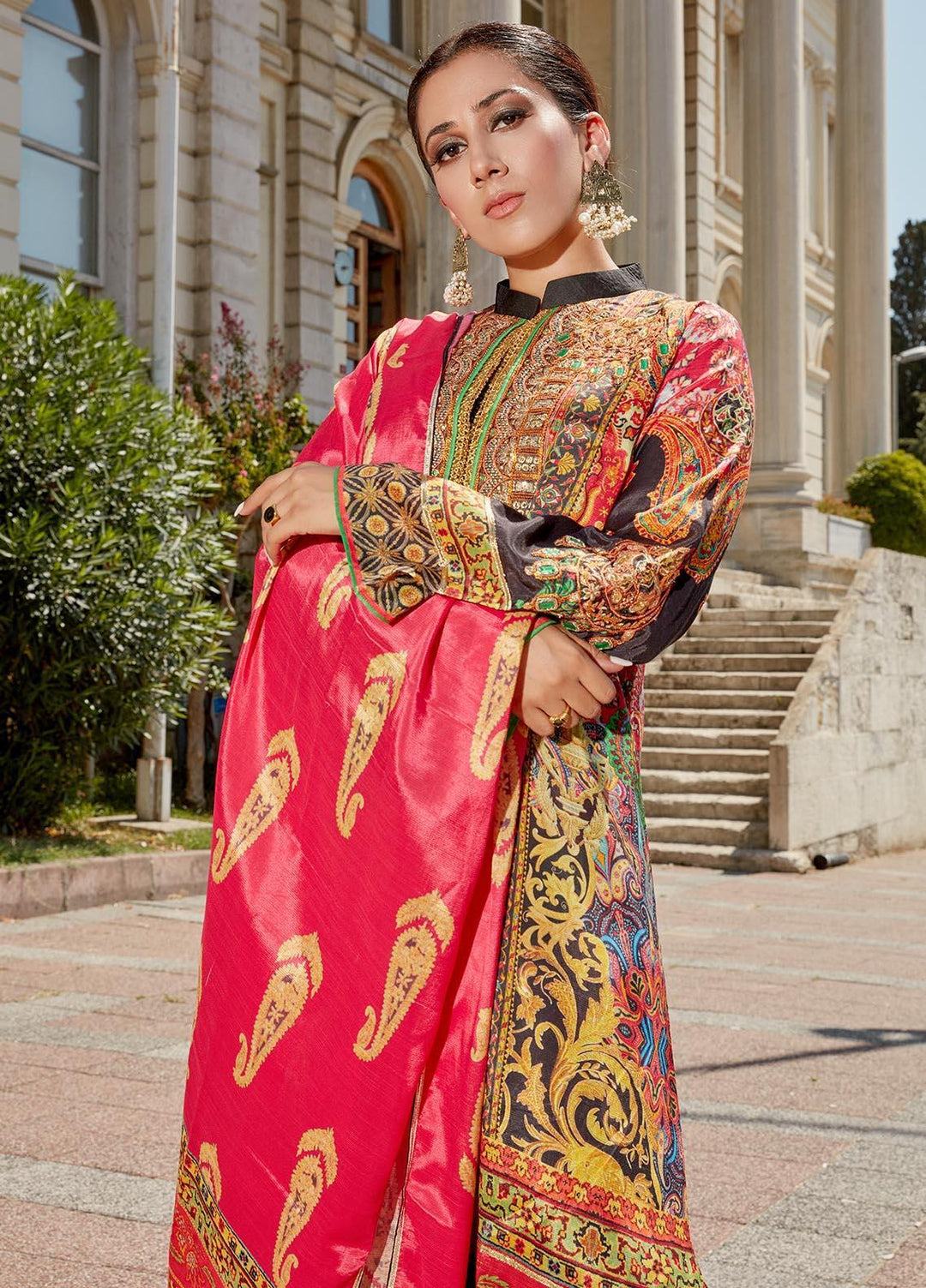 Sable Vogue Pret  Silk 3 Piece Dress SV22NF SRS-06