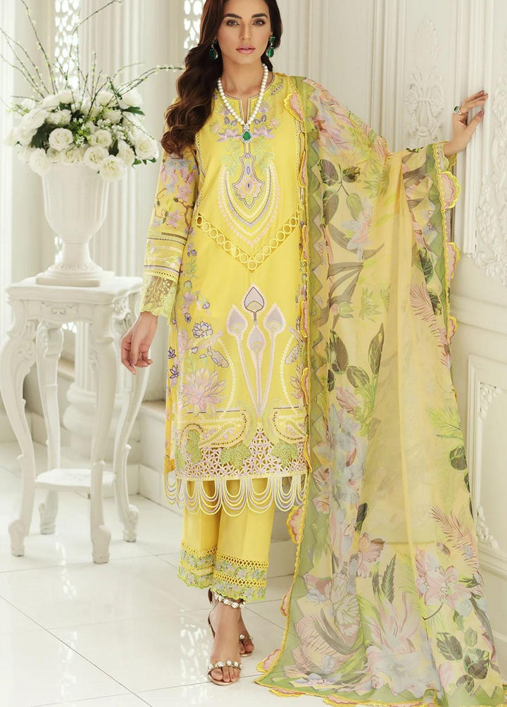 Sable Vogue Embroidered Lawn Suits Unstitched 3 Piece SV21-L2 02 Lily Sunrise - Luxury Collection